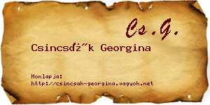 Csincsák Georgina névjegykártya